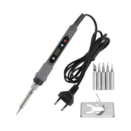 Imagem de Ferro De Solda Elétrico Com Temperatura Ajustável 60W 80W Ferramenta Digital De Reparo E Dessoldagem