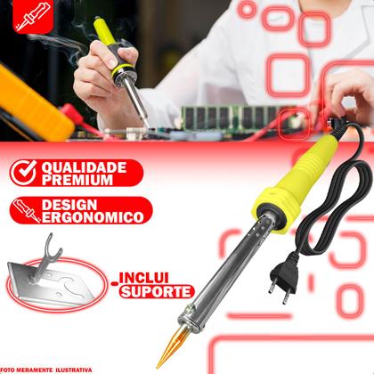 Imagem de Ferro de Solda Profissional 30w 127v Com Suporte Apoio 