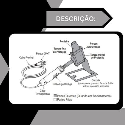 Imagem de Ferro De Soldar Machadinha Pro 220v ~ 320w C/ Suporte Fame