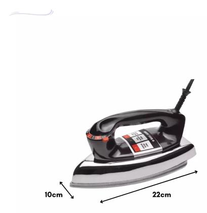 Imagem de Ferro Passar Roupa A Seco Elétrico 220v Portátil Automático Vfa1110 Alumínio Cromado Antigo Potente