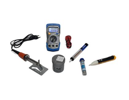 Imagem de Ferro solda 60w 110v multimetro caneta estanho pasta sugador