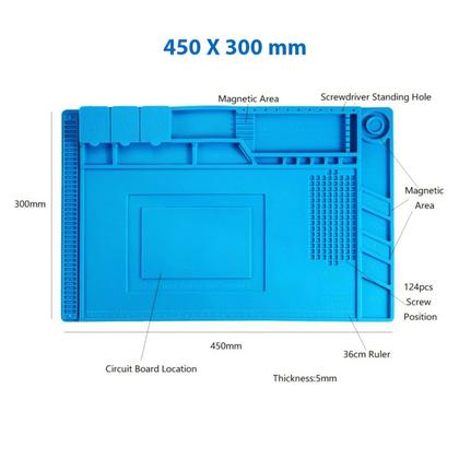 Imagem de Ferro Solda 60w Ajustável + Manta Magnética Celular 45x30cm Antiestática