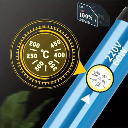 Imagem de Ferro Solda 60w Ajustável + Manta Magnética Celular 45x30cm Antiestática