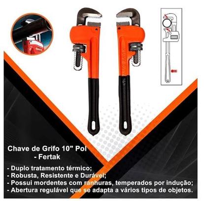 Imagem de Fertak Tools Chave de Grifo 10 Polegadas