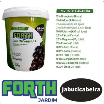 Imagem de Fertilizante Adubo Forth Jabuticabeiras 400g Jabuticaba