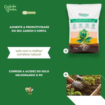 Imagem de Fertilizante Calcário Dolomítico 25Kg - Corretivo de Solo, Nutrição de Plantas, Hortas e Jardinagem