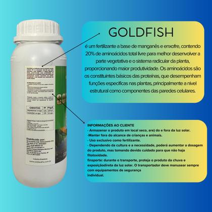 Imagem de Fertilizante GoldFish Horta Liquido Conjunto 3 Litros Cultura Raízes Renovador Solúvel Fortalecimento Nutrição