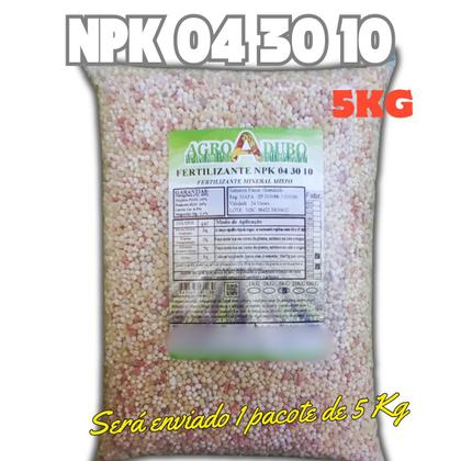 Imagem de Fertilizante Npk 04 30 10 - 5Kg Adubo Completo Rico Em (P)