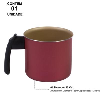 Imagem de Fervedor Antiaderente 12Cm 1,2L Cereja Nacional