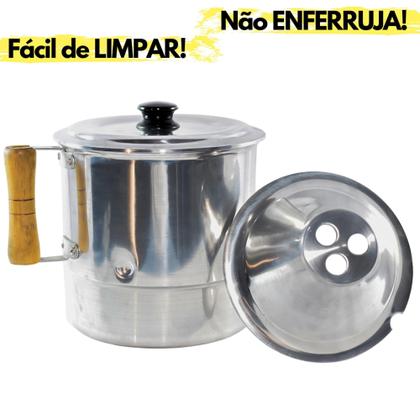 Imagem de Fervedor Caneco De Leite Inderramável Alumínio 3 Litros Com Tampa - DK Shopp