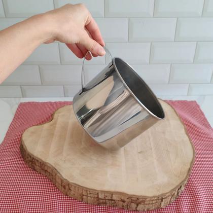 Imagem de Fervedor De Aço Inox Com Alça 2 Litros Caneca Leiteira Grande Zanella