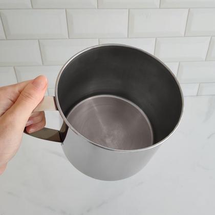 Imagem de Fervedor De Aço Inox Com Alça 2 Litros Caneca Leiteira Grande Zanella