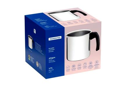 Imagem de Fervedor - Leiteira - Fogão INDUÇÃO - Tramontina - Aço Inox - 12 cm 1,4 L - Allegra - Cabo baquelite
