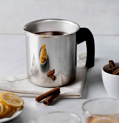 Imagem de Fervedor - Leiteira - Fogão INDUÇÃO - Tramontina - Aço Inox - 12 cm 1,4 L - Allegra - Cabo baquelite