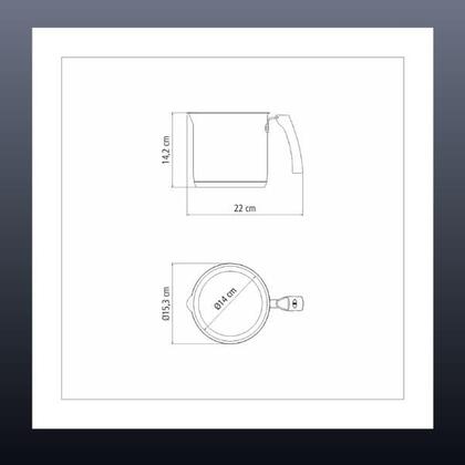 Imagem de Fervedor Tramontina Solar Ceramic 2L Aço Inox Fundo Triplo Revestimento Cerâmico
