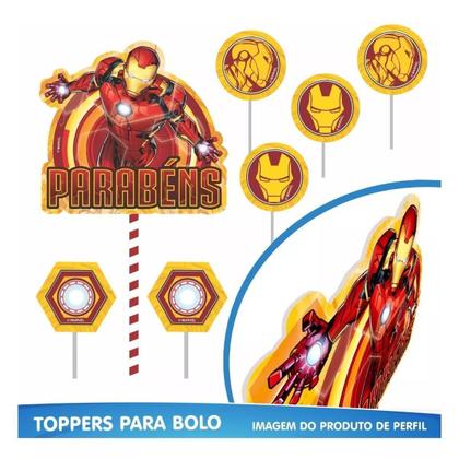 Imagem de Festa de Aniversário Homem de Ferro Kit Com 39 Peças