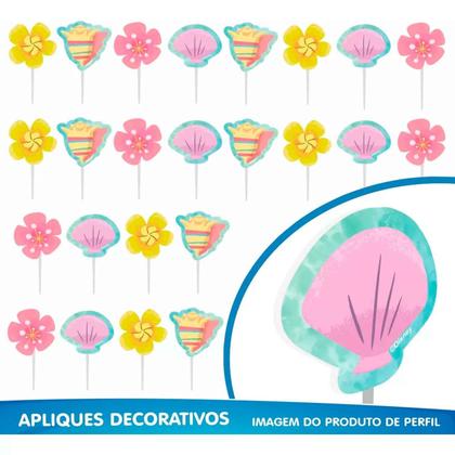 Imagem de Festa Moana Baby Kit Decoração Aniversário Infantil Com 40 Itens