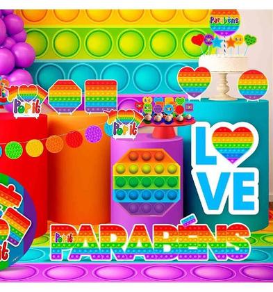 Imagem de Festa Pop It Display de Mesa Fidget Toys EVA com 6 peças