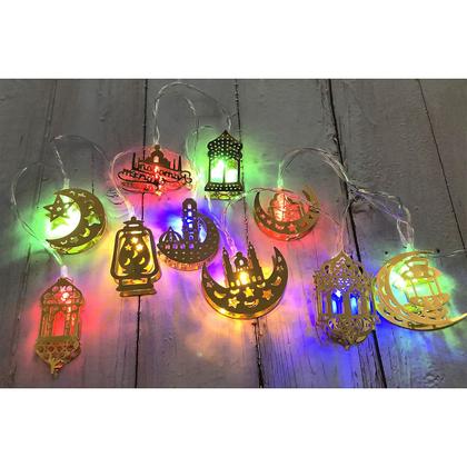 Imagem de Festival Muçulmano do Ramadã Led Letter Castle String Light Decoração Lant 117,9 polegadas
