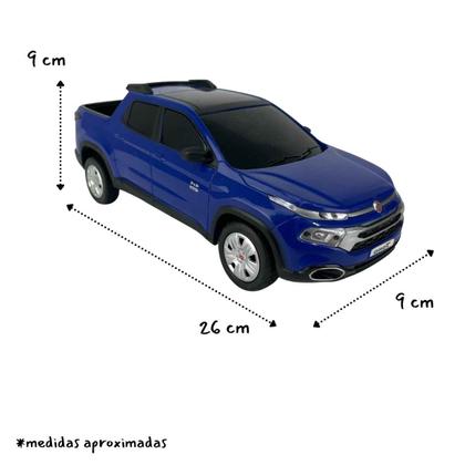 Imagem de Fiat Toro Carrinho Controle Remoto Recarregável 1:18 Várias Cores Original CKS Toys