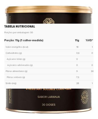 Imagem de Fiberbiome Prebiotico E Fibra Essential Laranja 330g Sabor:Laranja