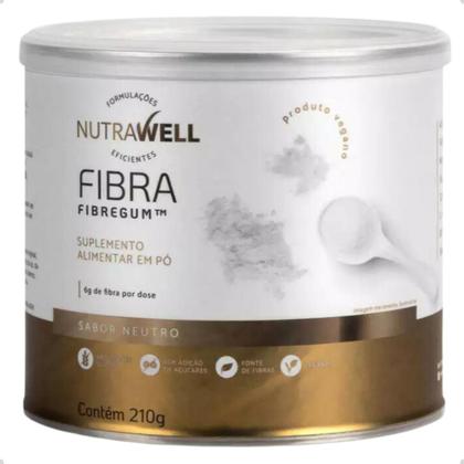 Imagem de Fibra Alimentar 6g Fibregum 100% Vegano 210g Nutrawell