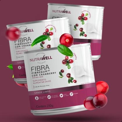 Imagem de Fibra Alimentar Fibregum 5,8g Com Cranberry 210g Nutrawell