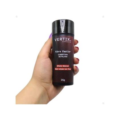 Imagem de Fibra Capilar Para Cabelo Castanho Medio Vertix 25G