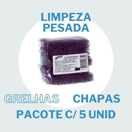 Imagem de Fibra de Limpeza Ultra Pesada 3M - 5 Unidades - 125x87 mm