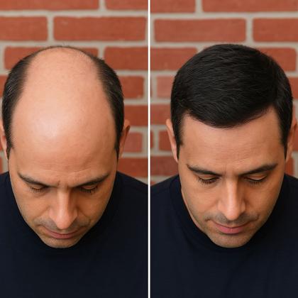 Imagem de Fibra Para Calvicie Com Queratina Natural Careca Queda