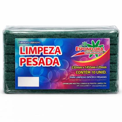 Imagem de Fibra Profissional Para Limpeza Pesada Com 10 Un. Esponflora