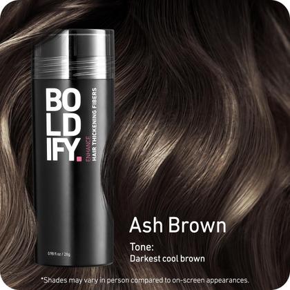 Imagem de Fibras Capilares Bodify - 28g Ash Brown - Para Cabelos Finos e Rareados