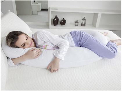 Imagem de Fibrasca Travesseiro Corpo Anatômico Minhocão Multiuso 1.5m Cor Branco