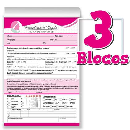 Imagem de Ficha bloco de tratamento Capilar Salão de Beleza Facilita