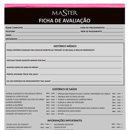 Imagem de Ficha de Anamnese para Extensão de Cílios Master 50 Folhas