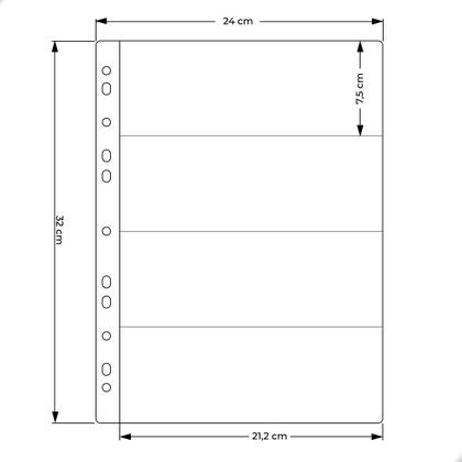 Imagem de Fichário 30 Folhas PP Cédulas 4 Espaços 32x24 Matelado GF