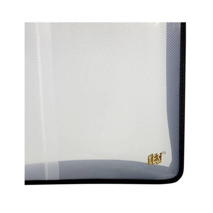 Imagem de Fichário 4 Argolas Ofício Com Zíper-Transparente Preto Yes