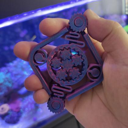 Imagem de Fidget Helicoidal com Click e Engrenagens Spinner Anti Estresse Relaxante 3D Bicolor