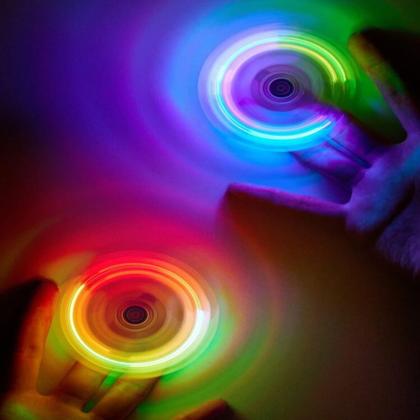 Imagem de Fidget Spinner Usb Com Alto Falante Bluetooth E Luz De Led Musical Dia Das Crianças