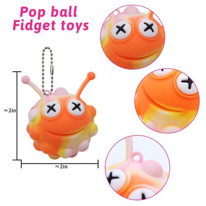 Imagem de Fidget Toys KissFree, pacote com 30 lembrancinhas de festa Animal Pop Balls