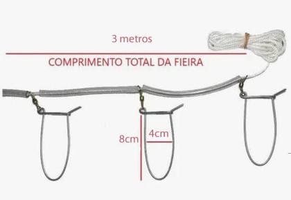Imagem de Fieira Cintura Prender Peixes 10 Presilha Pesca Sub Mergulho