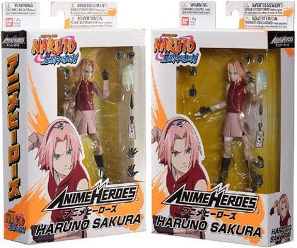 Imagem de Figura Articulada Haruno Sakura Com Acessórios - Naruto Shippuden - Anime Heroes - Bandai