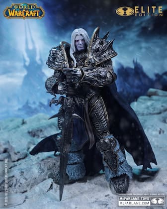 マクファーレントイズ　ワールドオブウォークラフト　the lichking Figura de ação deluxe McFarlane Toys Lich King 18 cm - Bonecos