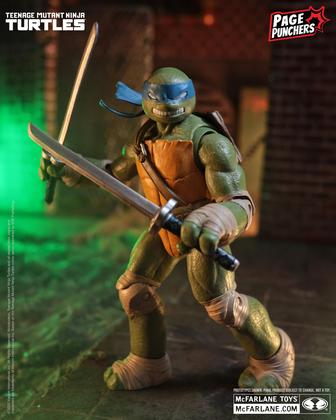Figura de Ação McFarlane Toys Leonardo 13cm com Quadrinho