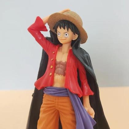 Imagem de Figura de Ação One Piece  Monkey D. Luffy com Capa Preta  One Piece