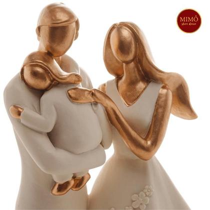 Imagem de FIGURA DECORATIVA RESINA FAMÍLIA BRANCO 9x6x20cm
