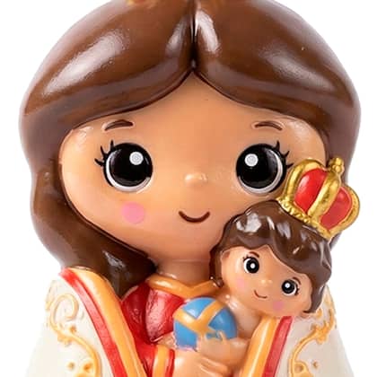 Imagem de Figura Mãezinha De Nazaré Infantil Com Menino Jesus Boneca Cristã