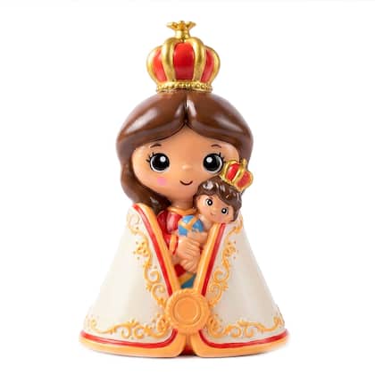 Imagem de Figura Mãezinha De Nazaré Infantil Com Menino Jesus Boneca Cristã