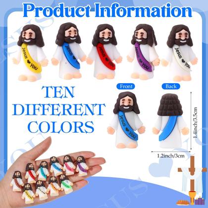 Imagem de Figuras de ação Bememo Mini Jesus, 4 cm, 200 peças, festa religiosa
