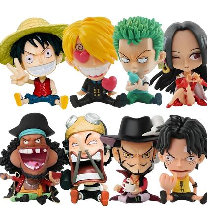 Imagem de Figuras de Ação de PVC de One Piece - Zoro, Luffy, Sanji, Ace, Robin, Nami, Usopp, Brook e Chopper